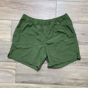 REI CO-OP Mens Ripstop Pull On Hiking Shorts Size Medium Green No Belt